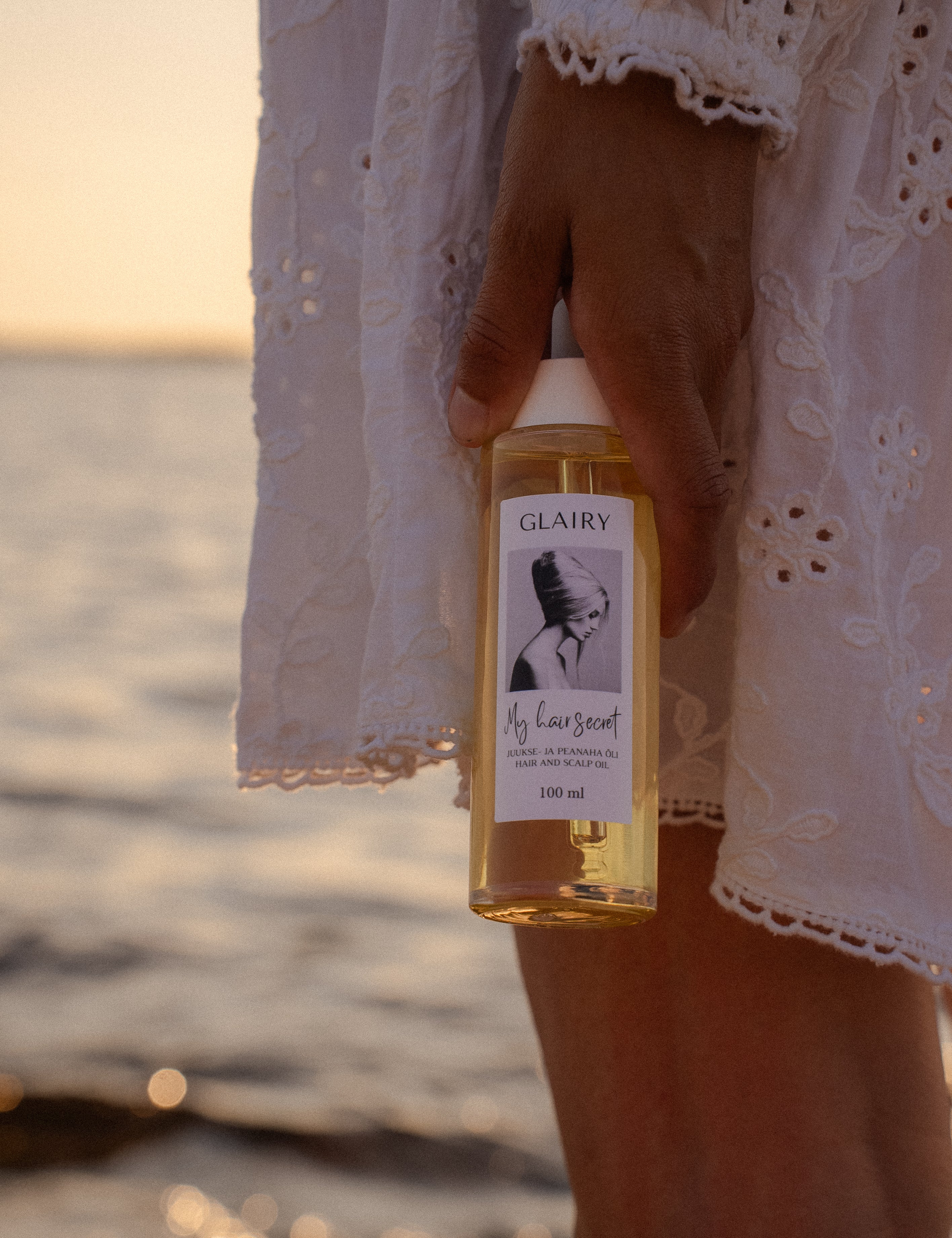Glairy MY HAIR SECRET 100 ml looduslik juukseõli ja peanahaõli kuivade ja kahjustatud juuste hooldamiseks.